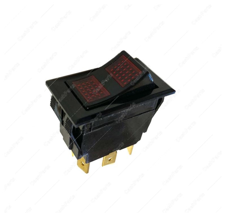 SW220 Red Lighted Rocker Switch